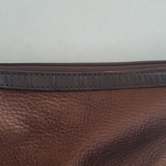 BRIGHTON Metallic Bronze Leather Small Hobo Bag‎ - Picture 7 of 9